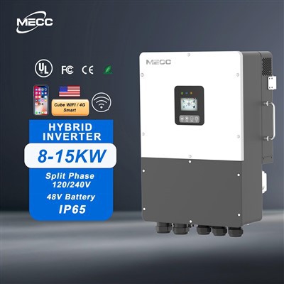 IP65 Хибриден инвертор 10kw Разделена фаза